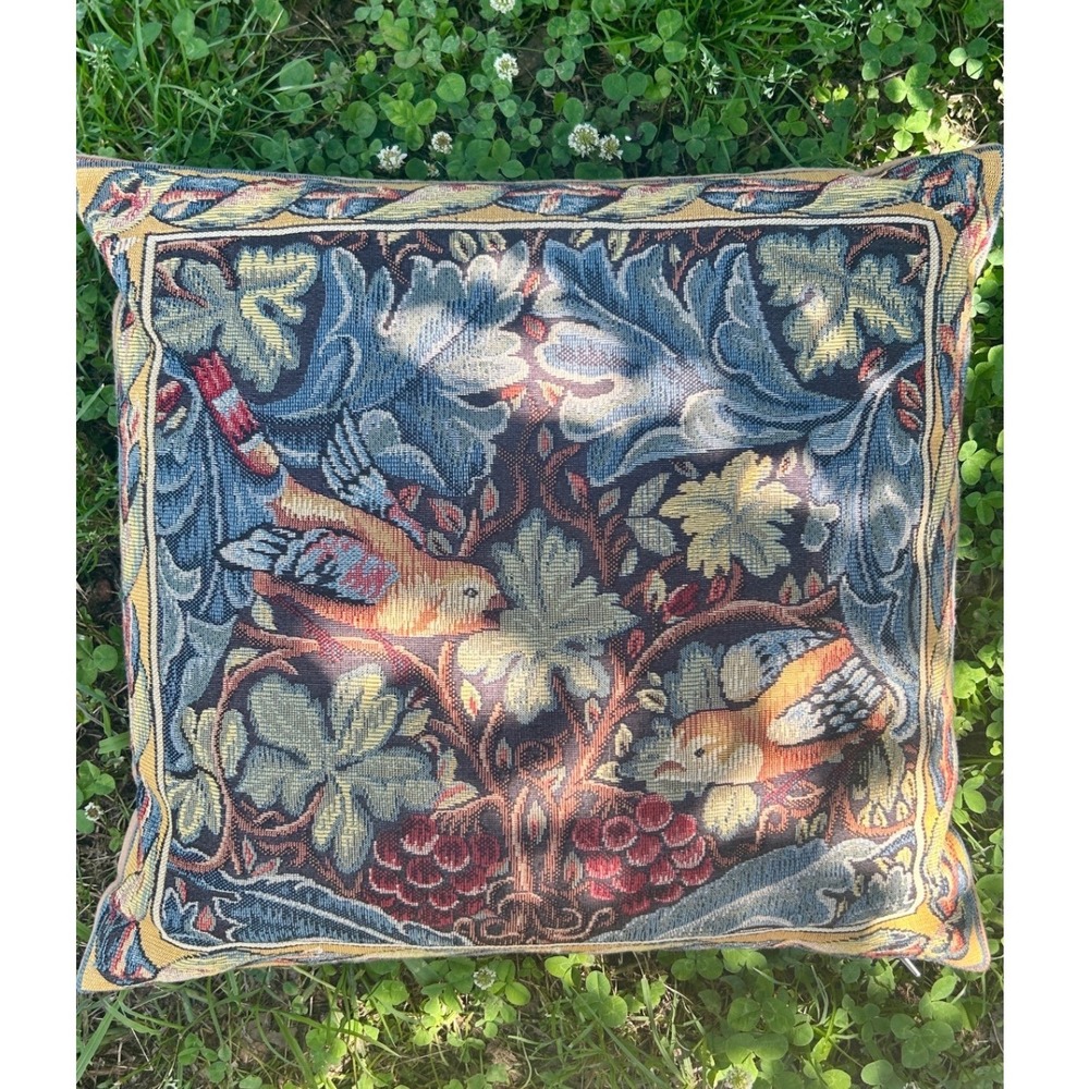 Jules‎ Pansu Rare William Morris Vine Acanthus Tapestry Pillow 18" Jacquard